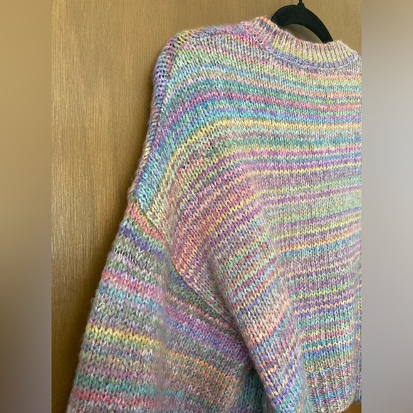 Urban Outfitters Rainbow Balloon Sleeve Sweater S - Picture 8 of 11